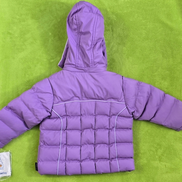 NWT 3T Girls Jacket Warm Purple Londonfog removable hood - Picture 4 of 4